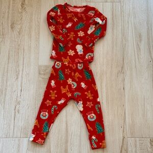 Festive Red Holiday Pajama Set 2T